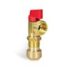 Everflow Washing Machine Replacement Valve 1/2" Push-Fit Inlet x 3/4" MHT Outlet, Brass, For Hot Water Supply 540U